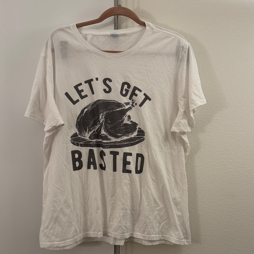 White Graphic Tee with Fun Print